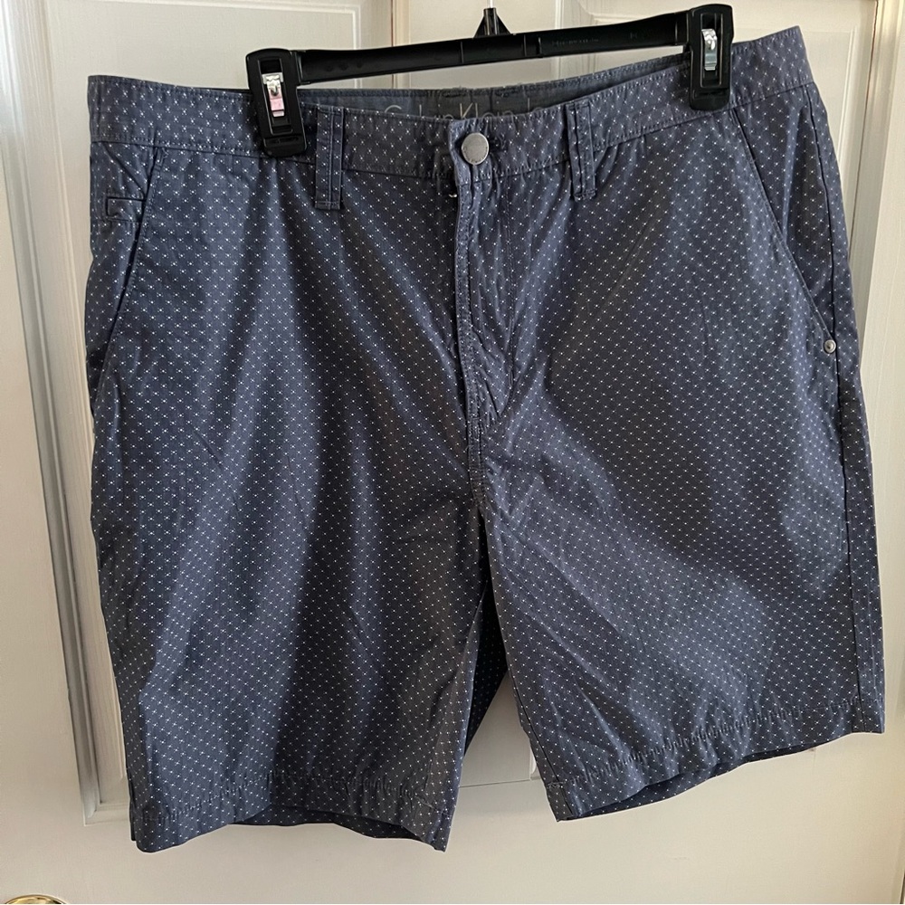 Mens CALVIN KLEIN JEANS 100% Cotton Patterned Dress Shorts Size 36